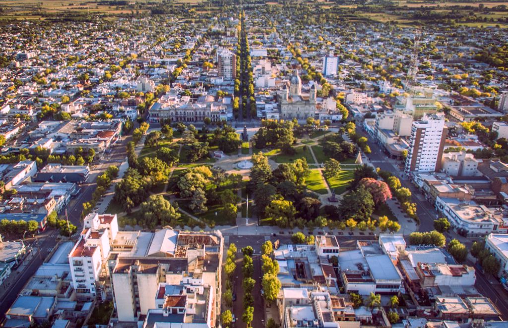 Vista aérea de Plaza 25 de Mayo